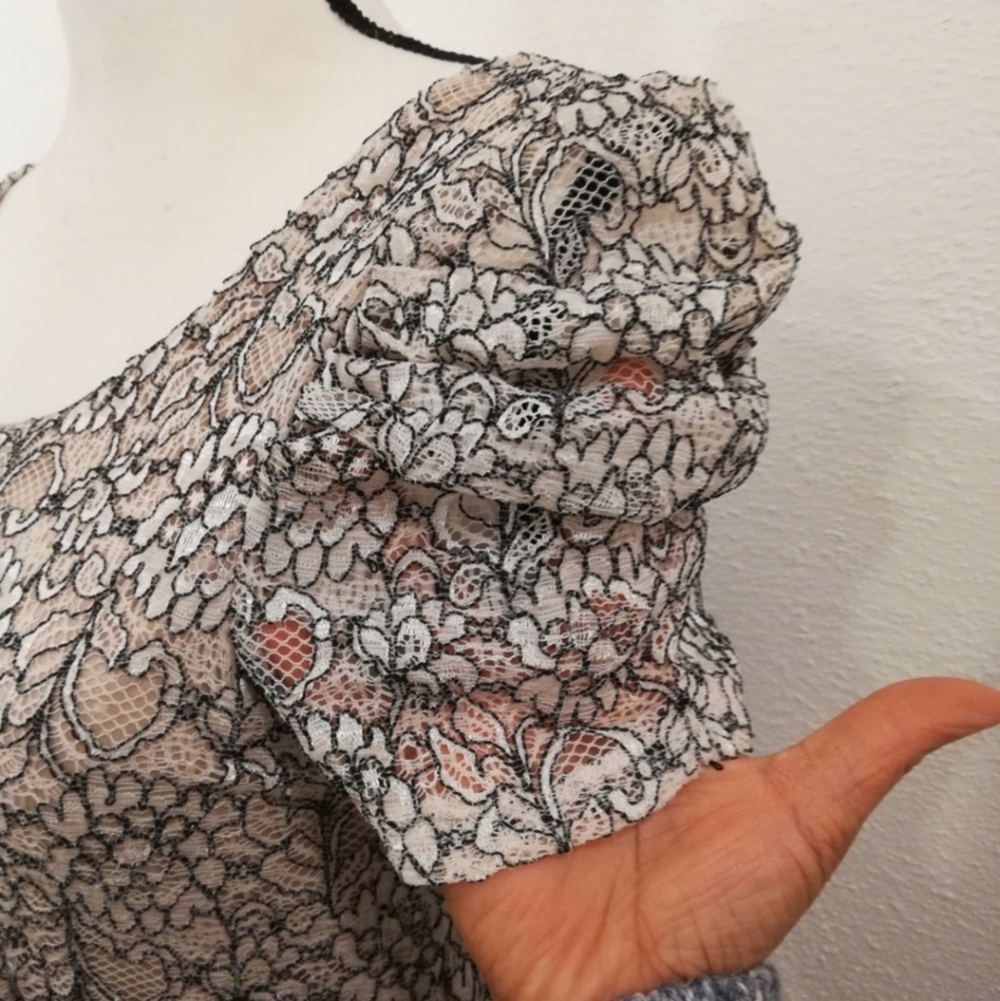 One Clothing Textured Lace Mini Dress - Picture 5 of 9